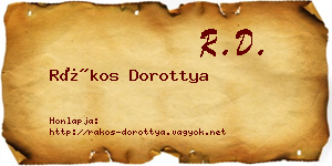Rákos Dorottya névjegykártya